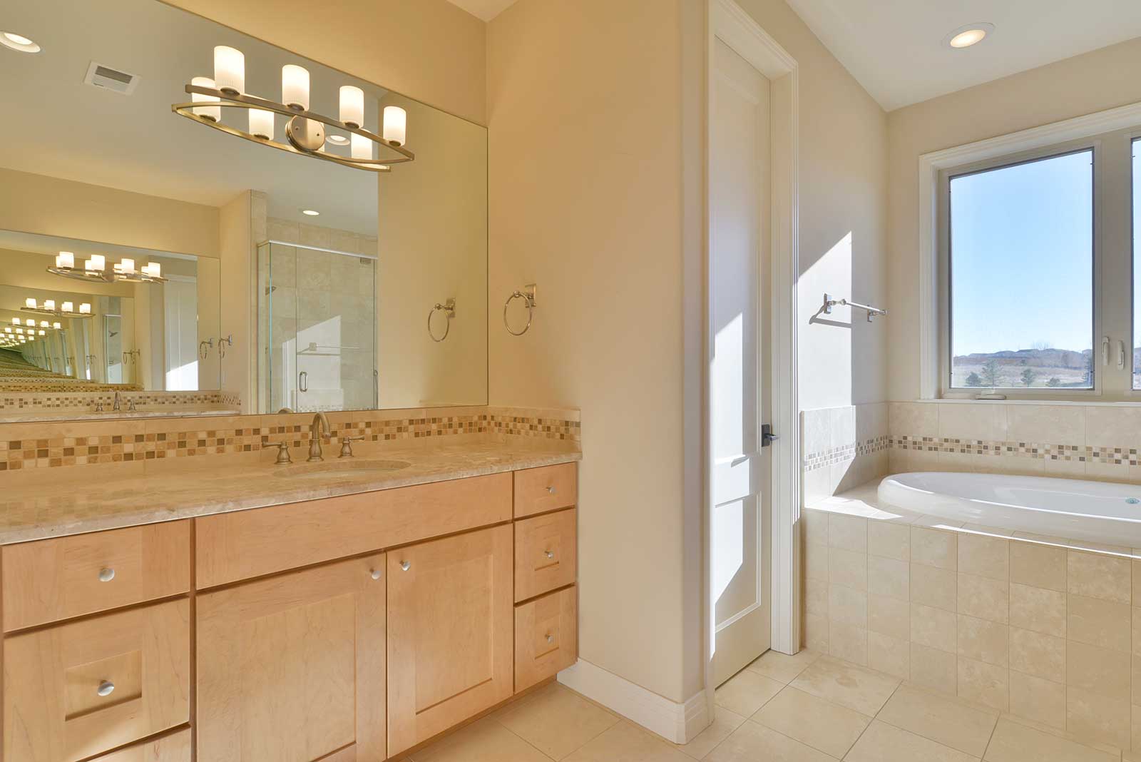 vanity and tub